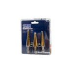 JUEGO BROCAS ESCALONADAS HSS 1/8" - 3/4" X 3 PIEZAS SUPERIOR
