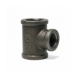 TEE REDUCIDA ACERO NEGRO