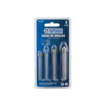 JUEGO BROCAS PARA VIDRIO HSS 3/16"- 3/8" X 4 PIEZAS SUPERIOR