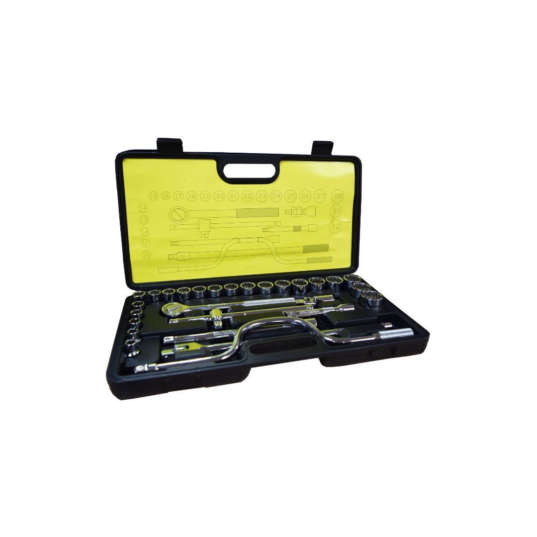 JCM2812.jpg JUEGO COPAS 28 PIEZAS SUPERIOR 12 PUNTAS CUADRANTE 1/2" CR VAN 10 MM - 32 MM - Imagen 1