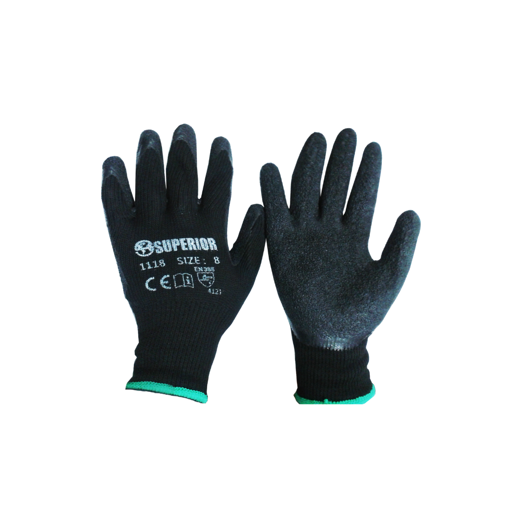 GSLN-1-1.png GUANTE SUPERIOR NYLON NEGRO CON CAPA LATEX (PAR) - Imagen 1